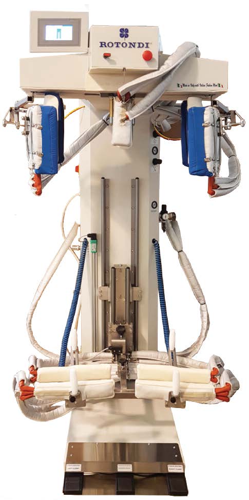 Rotondi TF/AL ELC Trouser finisher for non-pleated casual wear pants made of any material as well as denim Automatic sides opening