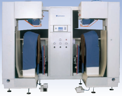 Rotondi GJ-328 Automatic unit for L&R shoulder, sleeve and arm-hole creasing. Equipped with Leonardo computer and precision pressing device