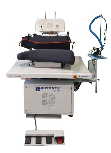 Rotondi FRV O-312 Vertical full back presses for L&R ladies jacket forepart. Equipped with Leonardo computer and precision pressing device
