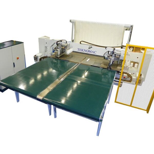 Teknomac TK 491 Mattress Panel Cutting/Serging Machine