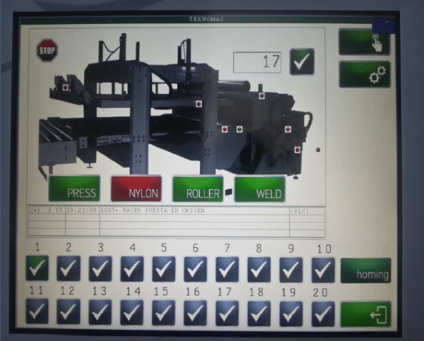Teknomac TK 301 Roll pack machine with the fixed diameter