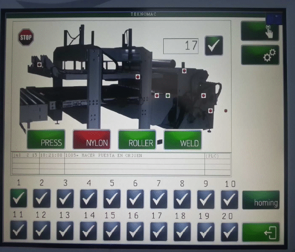 Teknomac TK 301 Roll pack machine with the fixed diameter