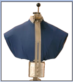 Rotondi 2060 Automatic tensioning form finisher for ironing men's or women's jackets and overcoats, or wool garments, extremely compact in size.