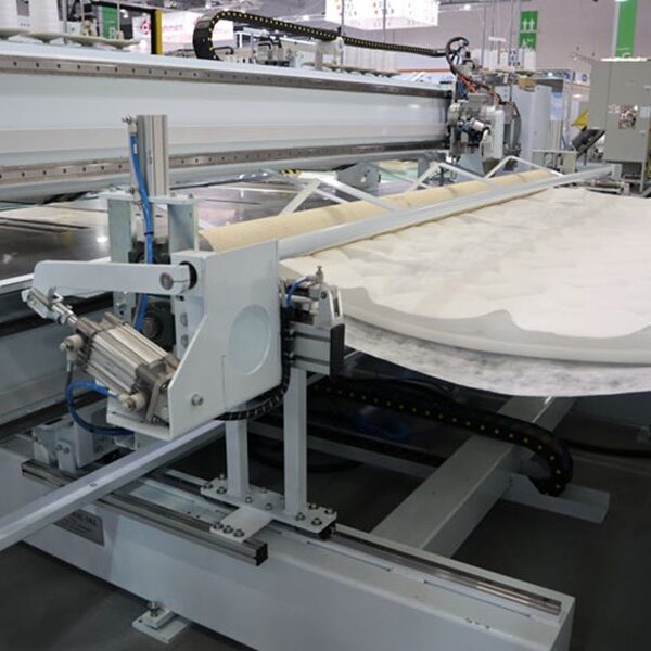 Teknomac TK 491 Mattress Panel Cutting/Serging Machine