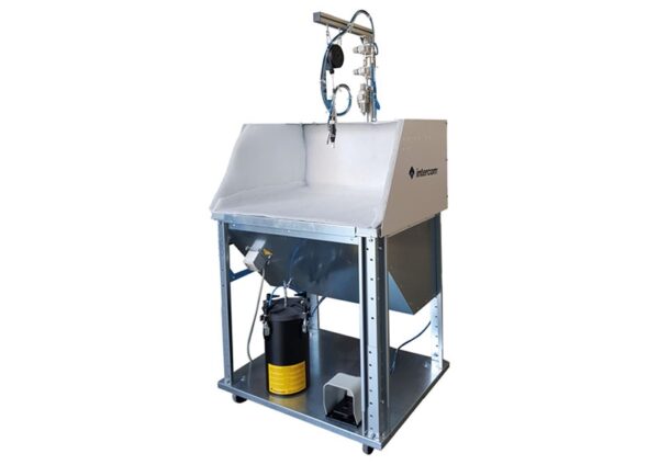 INTERCOM I788 - Vacuum bench B7 spraying system S8 and tank CO Manual machine for gluing small and large productions