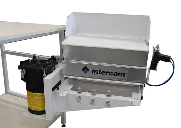 INTERCOM IB348 - Retractable system with vacuum bench B3 spraying system and tank CO Manual machine for gluing