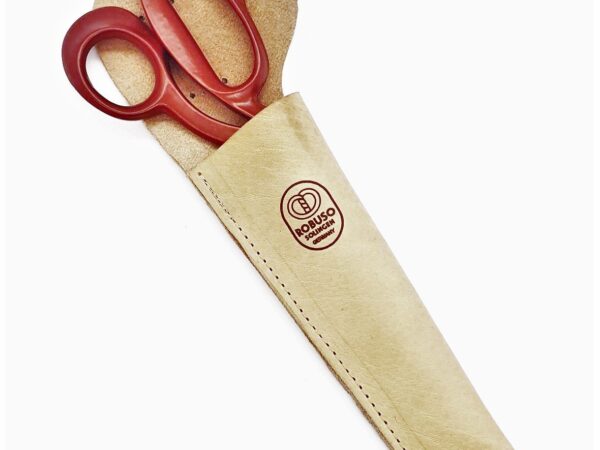 Leather quiver for 11" tailor scissors.