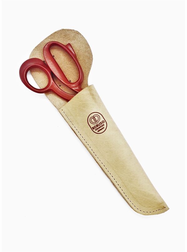 Leather quiver for 11" tailor scissors.