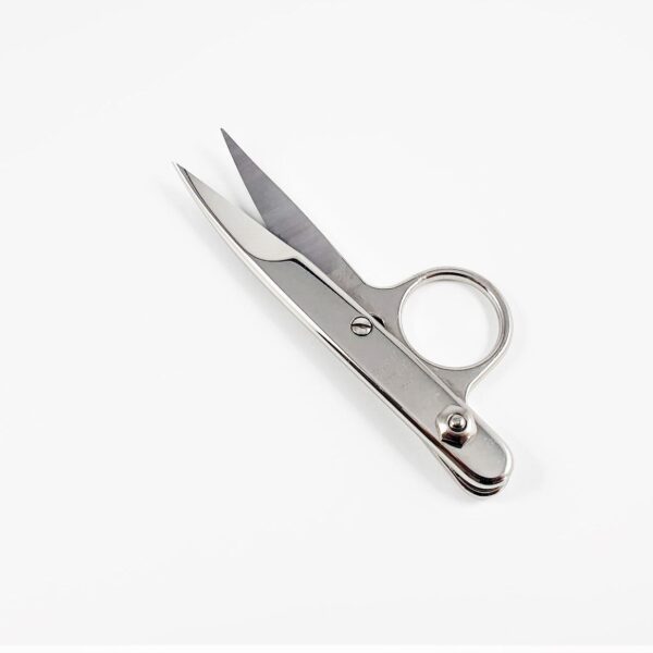PELLORO single ring weaver scissors 4.5",curved up blades,nickel plated