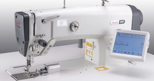 PFAFF 2481-980/30 PLUSLINE Intelligent high-speed seamer for top-stitching of small parts with electronic edge ruler and sensor for edge detection