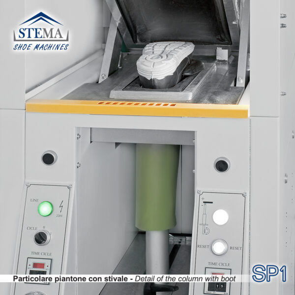 Stema SP1 pneumatic press for double-membrane and pressure soles.