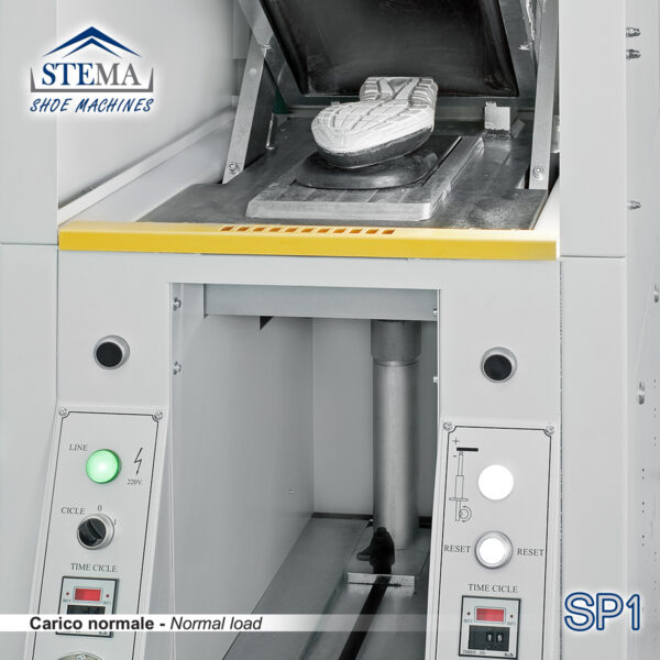 Stema SP1 pneumatic press for double-membrane and pressure soles.