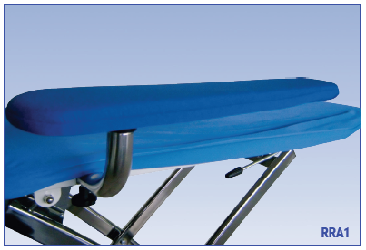 Rotondi MINI 9 + RRA1 - ASPIRATING ironing table with folding legs for families, tailors, ateliers, and shops.