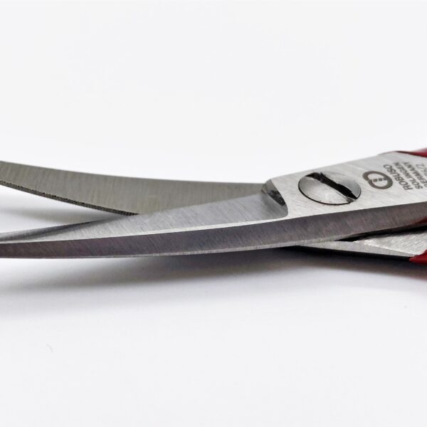 ROBUSO Leather scissors, curved up & serrated 1076/2/C/7"