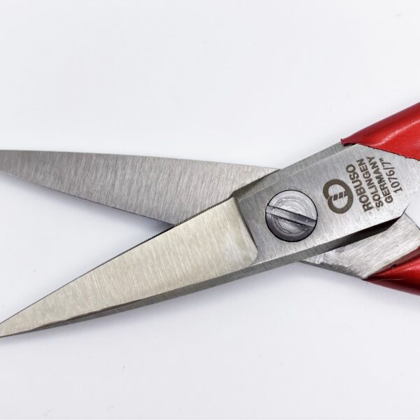 ROBUSO Leather scissors, double serrated 1076/C/7"