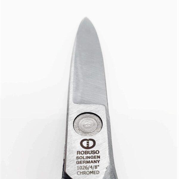 ROBUSO Mold making scissors, chrome plated + curved & offset 1026/4/B-CR/8"