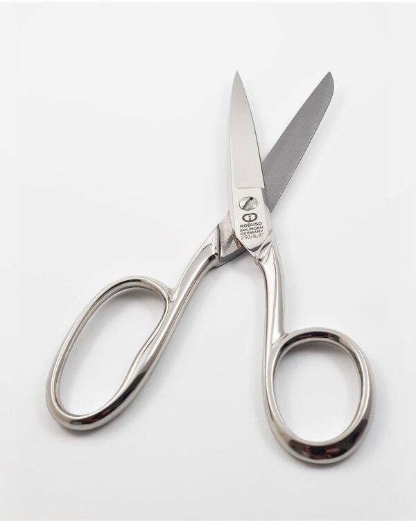 ROBUSO sewing scissors 250/E/6.5" with one long eye & nickel plated