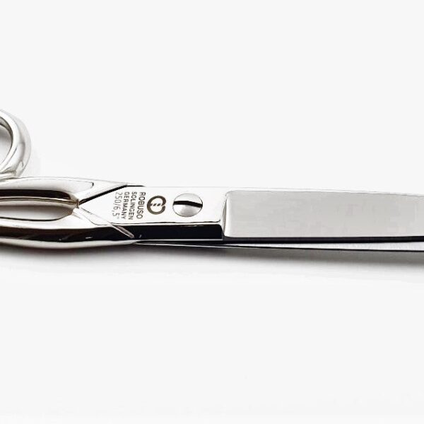ROBUSO sewing scissors 250/E/6.5" with one long eye & nickel plated