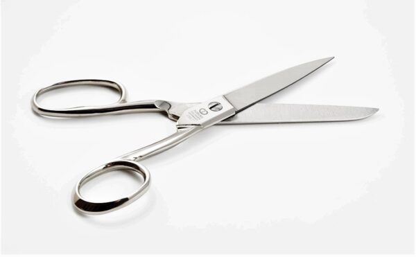 ROBUSO sewing scissors 250/E/7" with one long eye & nickel plated