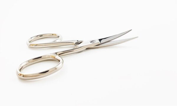 ROBUSO weaving scissors/embroidery scissors 4.0",bent up, nickel plated