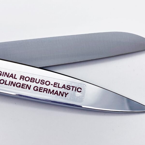 ROBUSO-ELASTIC Left hand scissors, chrome plated & serrated 1049/CR/8"