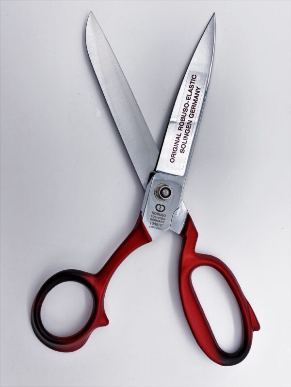 ROBUSO-ELASTIC Left hand scissors, chrome plated & serrated 1049/CR/8"