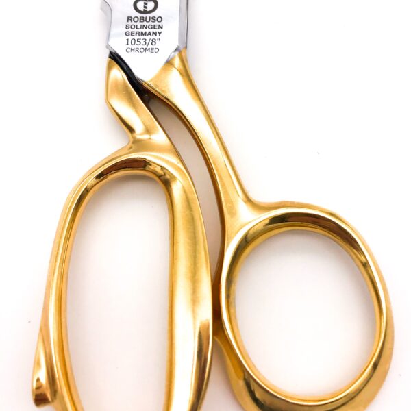 ROBUSO-ELASTIC Tailor's Shears, gold-plated + serrated 1053/L/8"