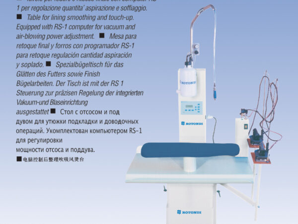 Rotondi TAR FL-90+RS1 Vacuum and air-blowing table for lining smoothing and touch-up