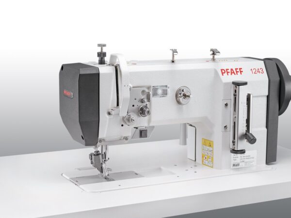 PFAFF 1243 Single-needle, lockstitch flatbed sewing machines with large vertical hook, roller presser driven and drop feed