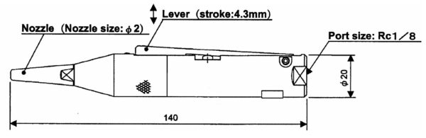 Ascolite Aluminium and stainless steel air blow pen